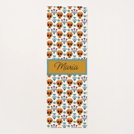 かわいいスカルズの日の死カスタムんだ ヨガマット (裏面)