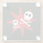 かわいいスカルズガラスコースター ガラスコースター (裏面)