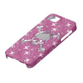 かわいいスカル及び水玉模様はiPhone 5の箱を飾ります Case-Mate iPhoneケース (下部)