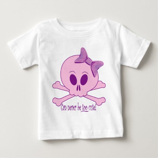 かわいいスカル ベビーTシャツ (正面)