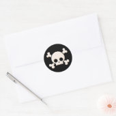 かわいいスカル ラウンドシール (封筒)
