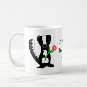 かわいいスカンクの引用 コーヒーマグカップ (左)