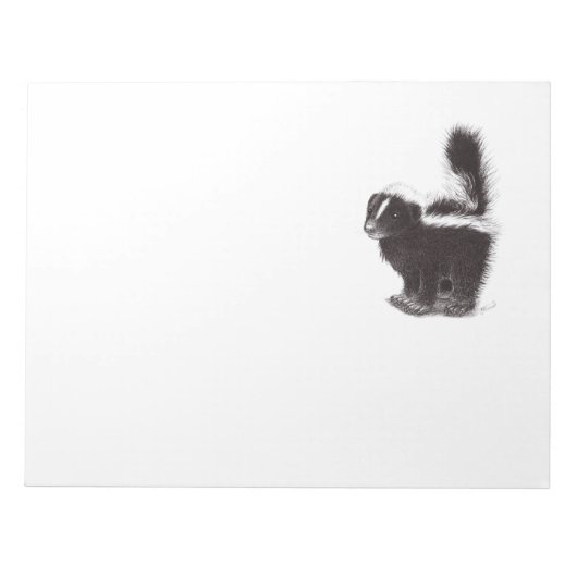 かわいいスカンク ノートパッド (正面)