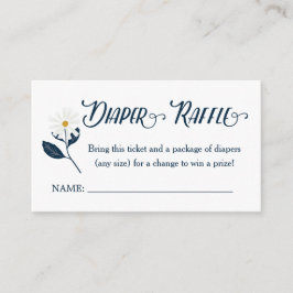 かわいいスカンジデイジーおむつラッフルチケット エンクロージャーカード