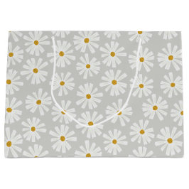 かわいいスカンジデイジーラッピング大抱き枕 ラージペーパーバッグ