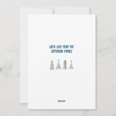 かわいいスカンジナビアのクリスマスフォレストのドードル シーズンカード (裏面)