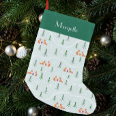 かわいいスカンジナビアのクリスマスフォレスト スモールクリスマスストッキング