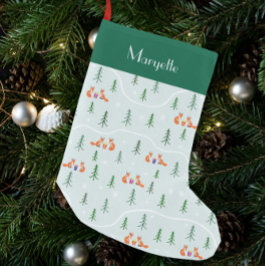 かわいいスカンジナビアのクリスマスフォレスト スモールクリスマスストッキング