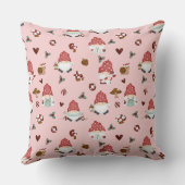 かわいいスカンジナビアのクリスマス格言ピンク クッション (裏面)