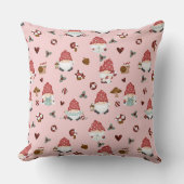 かわいいスカンジナビアのクリスマス格言ピンク クッション (正面)