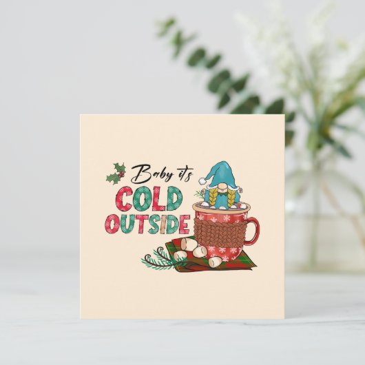 かわいいスカンジナビアのクリスマス格言&ホットココア (スタンド正面)