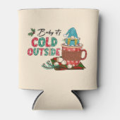 かわいいスカンジナビアのクリスマス格言&ホットココア 缶クーラー (正面)
