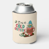 かわいいスカンジナビアのクリスマス格言&ホットココア 缶クーラー (缶裏面)