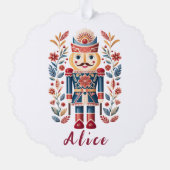 かわいいスカンジナビアのクリスマス オーナメントカード (裏面)