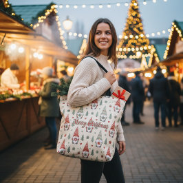かわいいスカンジナビアのクリスマス・ノーム・トートバッグ トートバッグ
