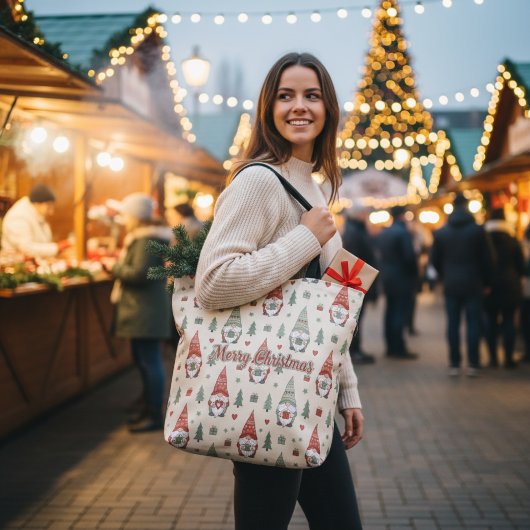 かわいいスカンジナビアのクリスマス・ノーム・トートバッグ トートバッグ