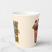 かわいいスカンジナビアのサンタクロース格言 – クリスマスカップ 紙コップ (左)