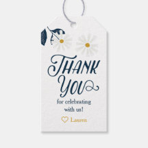 かわいいスカンジナビアのデイジー感謝祭タグ