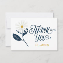 かわいいスカンジナビアのデイジー お礼のカード