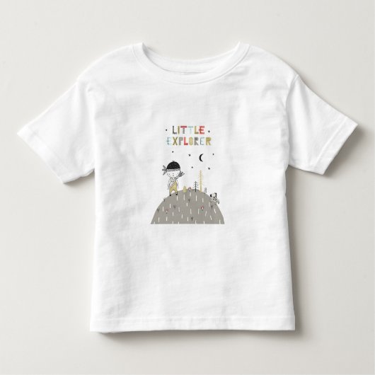 かわいいスカンジナビアのリトルエクスプローラー トドラーTシャツ (正面)