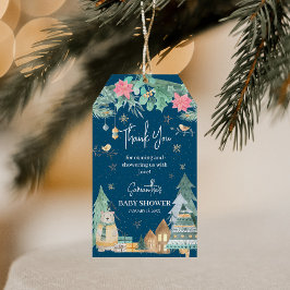 かわいいスカンジナビアの冬のベイビーシャワーのお礼 ギフトタグ