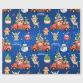 かわいいスカンジナビアの水の色クリスマス格言ラップ ラッピングペーパー (フラット)