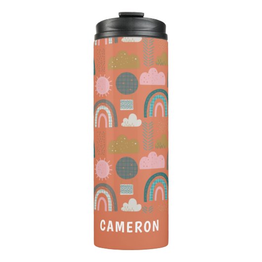 かわいいスカンジナビアの虹パーソナライズされた タンブラー (正面)