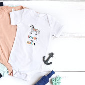 かわいいスカンジナビアの馬が世界を探検 ベビーボディスーツ