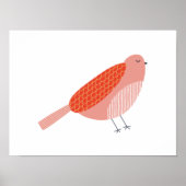 かわいいスカンジナビアの鳥のアート ポスター (正面)