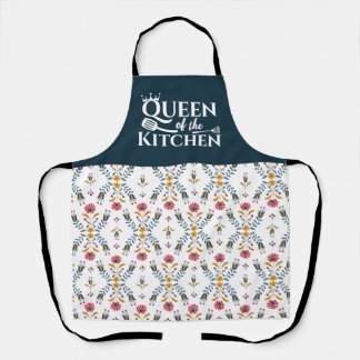 かわいいスカンジナビアフォークアートフローラ エプロン