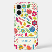 かわいいスカンジナビアフローラのパーソナライズされた民名 Case-Mate iPhoneケース (裏面)