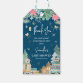 かわいいスカンジナビア冬の赤ちゃんシャワーありがとう ギフトタグ (正面)