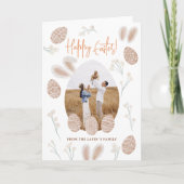 かわいいスカンジハッピーイースター卵の水のカラー写真 シーズンカード (正面)