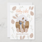 かわいいスカンジハッピーイースター卵の水のカラー写真 シーズンカード (正面)