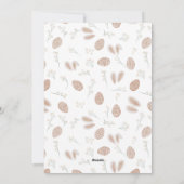 かわいいスカンジハッピーイースター卵の水のカラー写真 シーズンカード (裏面)