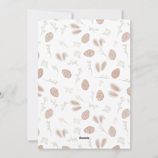 かわいいスカンジハッピーイースター卵の水のカラー写真 シーズンカード (裏面)