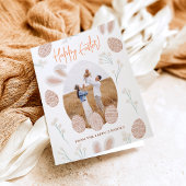 かわいいスカンジハッピーイースター卵の水のカラー写真 シーズンカード