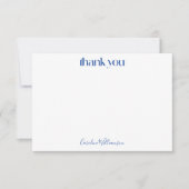 かわいいスカンジフォークの花inブルーベビーシャワー サンキューカード (正面)