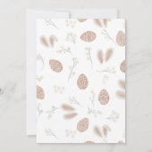 かわいいスカンディのイースターエッグのベイビーシャワーチックな水彩 招待状 (裏面)