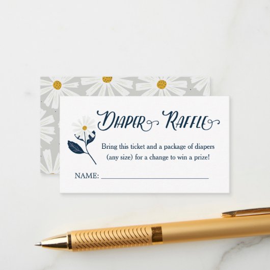 かわいいスカンディナヴィアのデイジーおむつくじチケット同封カードC エンクロージャーカード (正面/裏面インサイチュ)