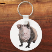 かわいいスキニーギニアブタ キーホルダー (正面)