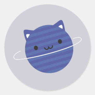 かわいいスキャットプラネットイン宇宙 ラウンドシール
