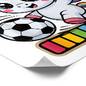 かわいいスキル読み込み中 67 サッカー ユニコーン 得点 ゲーム ポスター (角)