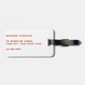 かわいいスキーマウス ラゲッジタグ (裏面横)