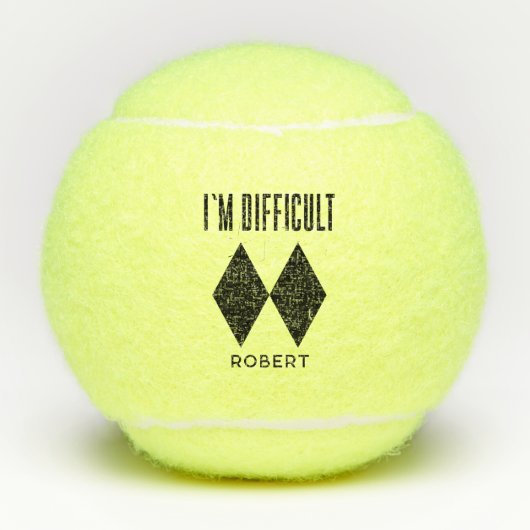 かわいいスキーラブキープサケパーソナライズされた テニスボール (正面)