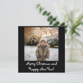 かわいいスクエアホリデー写真カード シーズンカード (スタンド正面)