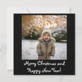 かわいいスクエアホリデー写真カード シーズンカード (正面)