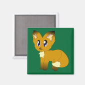 かわいいスクラッフィリトルキツネ マグネット (正面/裏面)