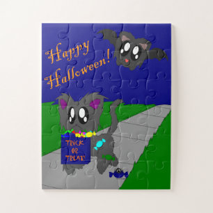 かわいいスクラッフィー動物ハロウィンシーンキッズパズル ジグソーパズル