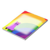 かわいいスクラッフィーUnicornメモ帳(ピンク) ノートパッド (回転)